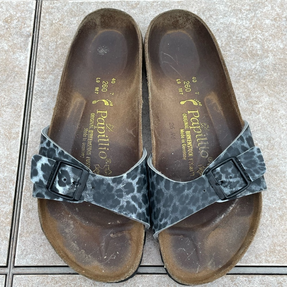 Papillo by Birkenstock leopard print sandals